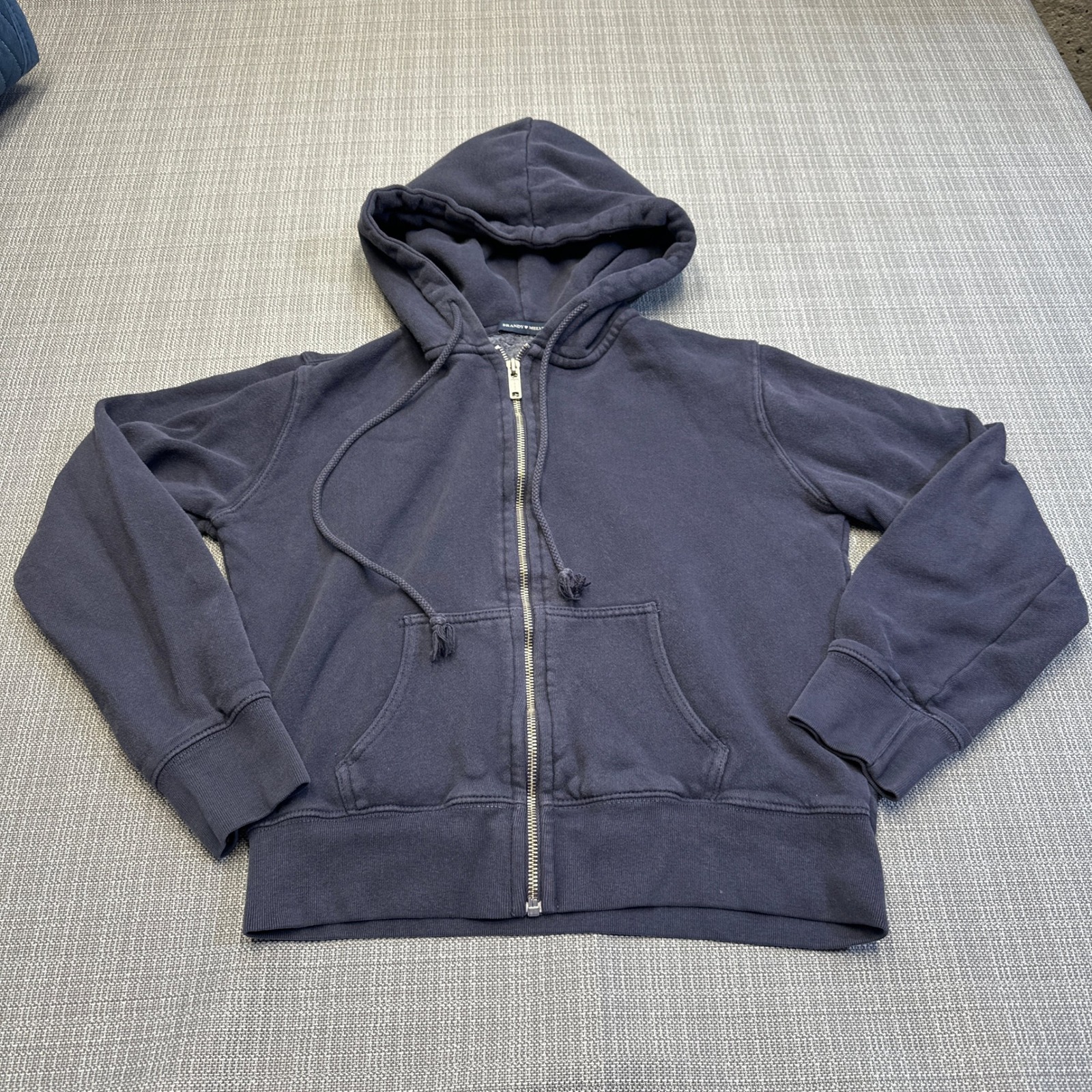 Brandy Melville Navy Blue Zip Hoodie